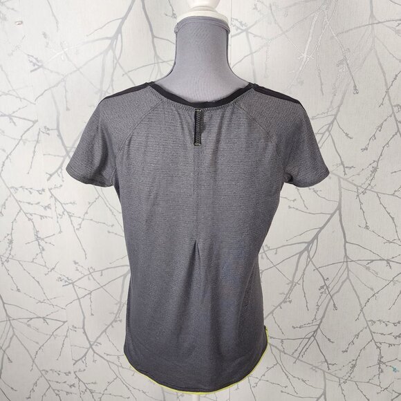 Lululemon Gray Silverescent Round Neck Race Me Short Sleeve Tee - Picture 4 of 5